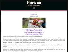 Tablet Screenshot of horizonfunerals.com.au